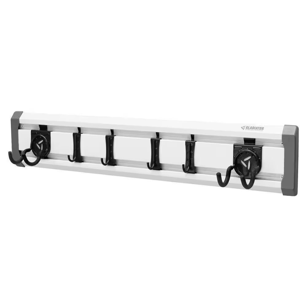 32 In. L Geartrack Garage Wall Storage Kit with 6-Hooks