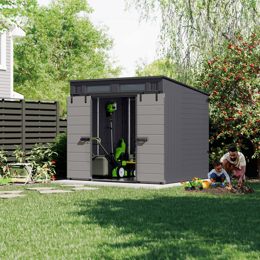 Suncast Modernist 8’X7’ Dual Barn Door Storage Shed