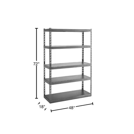 5-Tier Steel Garage Storage Shelving Unit with EZ Connect (48 In. W X 72 In. H X 18 In. D)