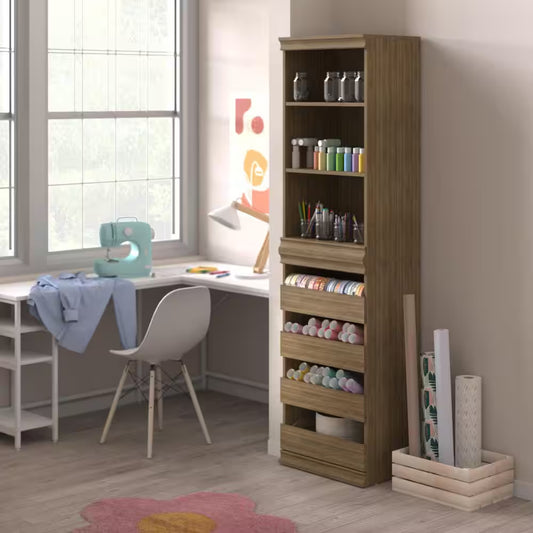 Modular Storage 21.38 In. W Sand Tower System 3-Shelf Wood Closet System