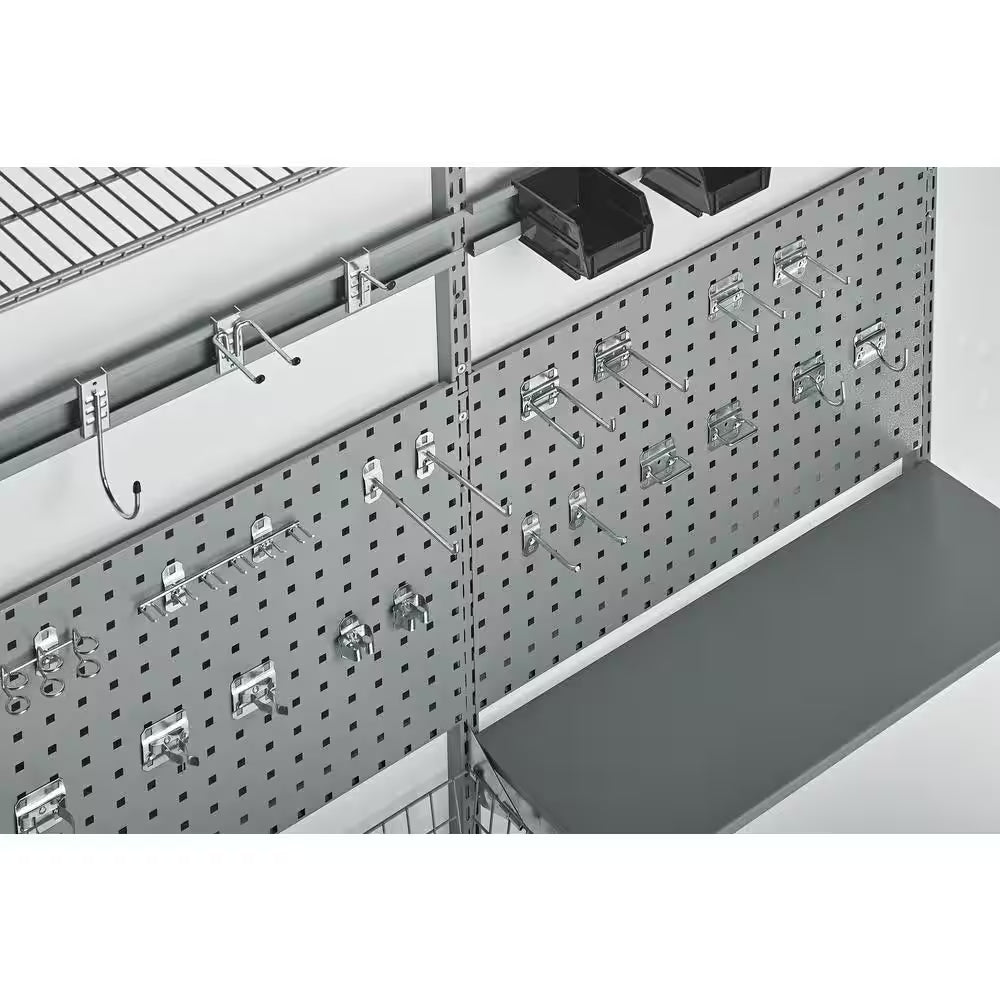 Storability 3/8 In. Silver Garage Wall Storage Center