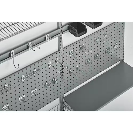 Storability 3/8 In. Silver Garage Wall Storage Center