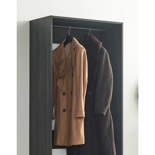 Prosper 32 In. W Gray Tower Unit One-Shelf Two Drawers Wood Closet System