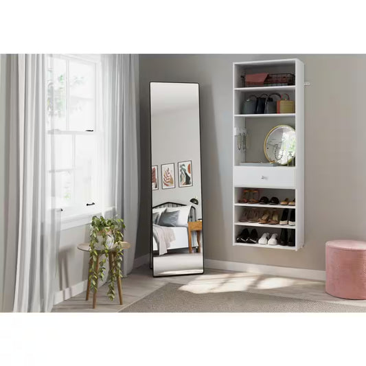 25.125 In. W White Accessory Wood Closet System Tower