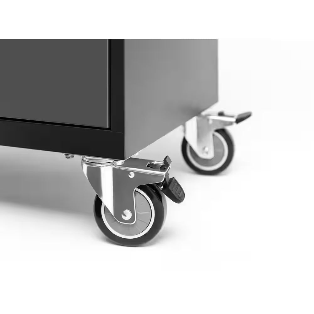 Bold Series 12-Piece 24-Gauge Stainless Steel Garage Storage System in Gray (186 In. W X 77 In. H X 18 In. D)