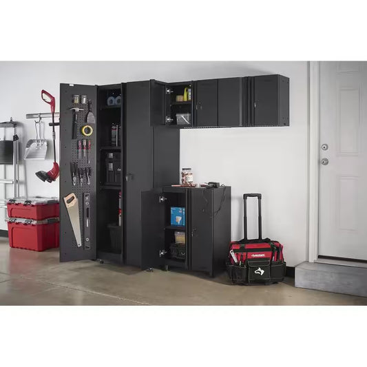 4-Piece Regular Duty Welded Steel Garage Storage System in Black