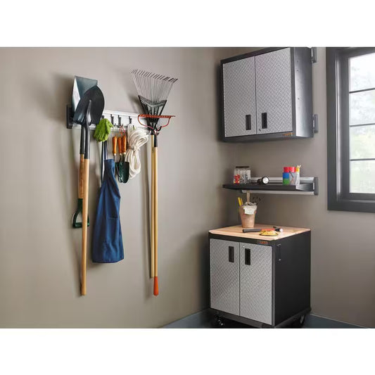 32 In. L Geartrack Garage Wall Storage Kit with 6-Hooks
