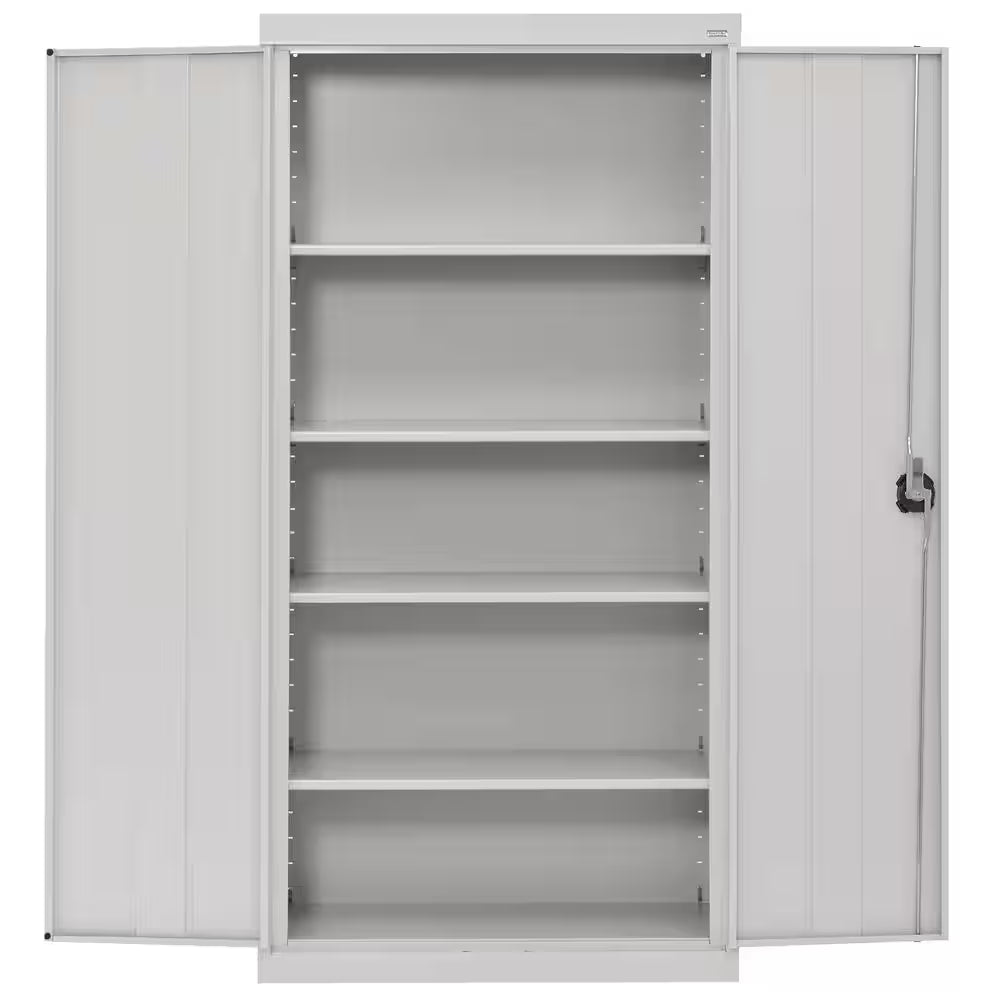 Elite Series 36 In. W X 72 In. H X 24 In. D 22-Gauge 5-Shelf Steel Freestanding Garage Storage Cabinet in Dove Gray