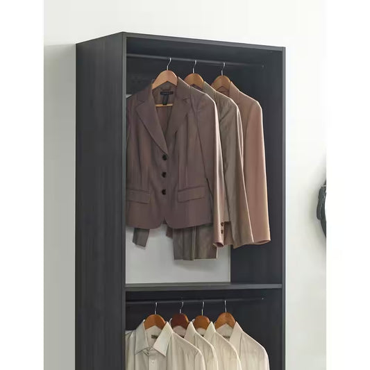 Prosper 32 In. W Gray Tower Unit 1-Shelf 2 Rods Wood Closet System