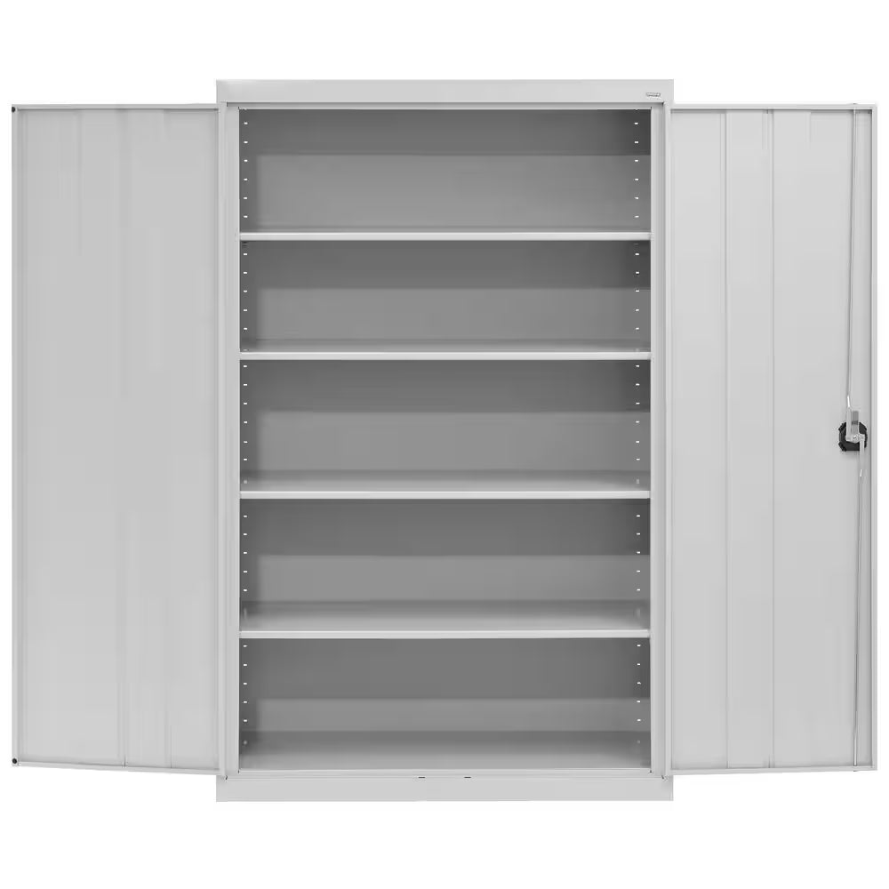 Elite Series 46 In. W X 72 In. H X 24 In. D 22-Gauge 5-Shelf Steel Freestanding Garage Storage Cabinet in Dove Gray