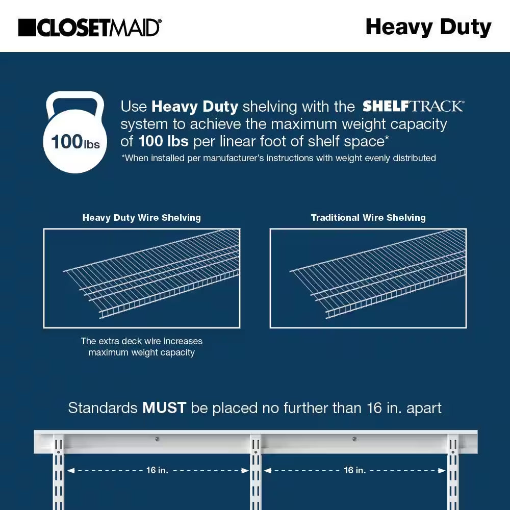 Maxload 80.04 In. W X 16.93 In. D Black 4-Shelf Steel Garage Wall Shelf System