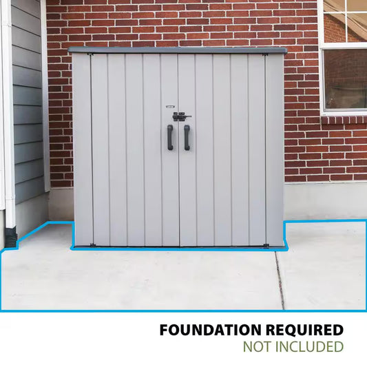 6 Ft. W X 3.5 Ft. D Resin Utility Shed with Double Door (19.5 Sq. Ft.)