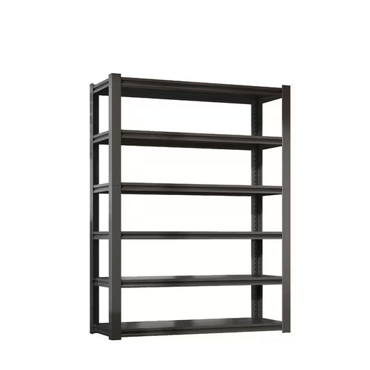 82 In.H 6-Tier Metal Shelves, 2400LBS Heavy Duty Storage Shelves, Adjustable Garage Shelf Industrial Utility Rack-Black