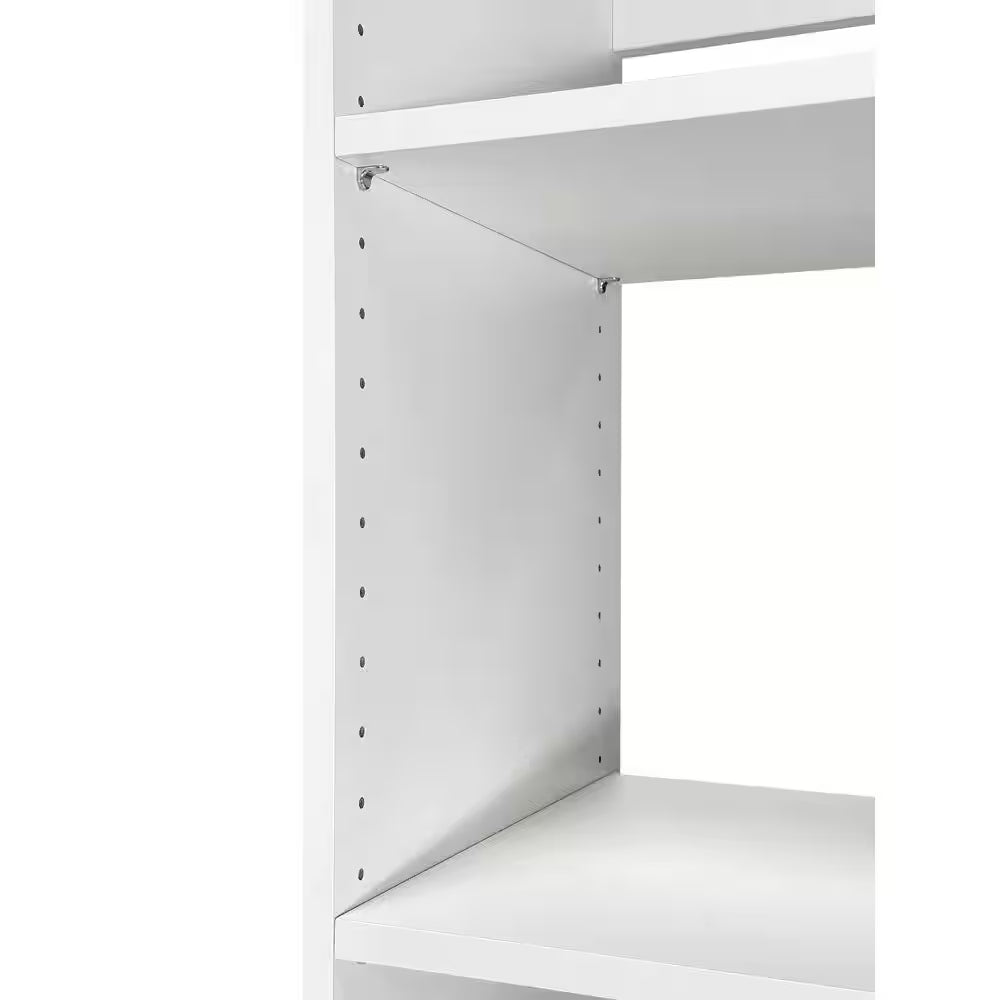 Prosper 32 In. W White Tower Unit Five-Shelves Wood Closet System