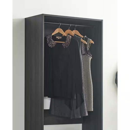 Prosper 32 In. W Gray Tower Unit 1-Shelf 1 Rod Wood Closet System