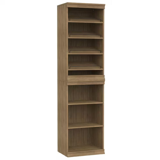 Modular Storage 21.38 In. W Sand Tower System 7-Shelf Wood Closet System