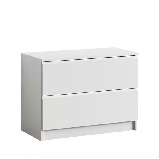 Devi Series 31.5-31.5 In. W White Freestanding 2-Drawers-Shelf Wood Closet System