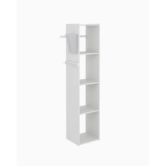 16 In. W White Wood Utility Closet Tower
