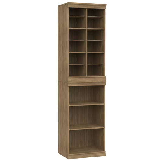 Modular Storage 21.38 In. W Sand Tower System 15-Shelf Wood Closet System
