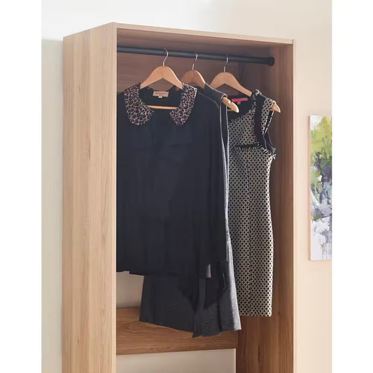 Prosper 32 In. W Oak Tower Unit One-Shelf One Rod Wood Closet System