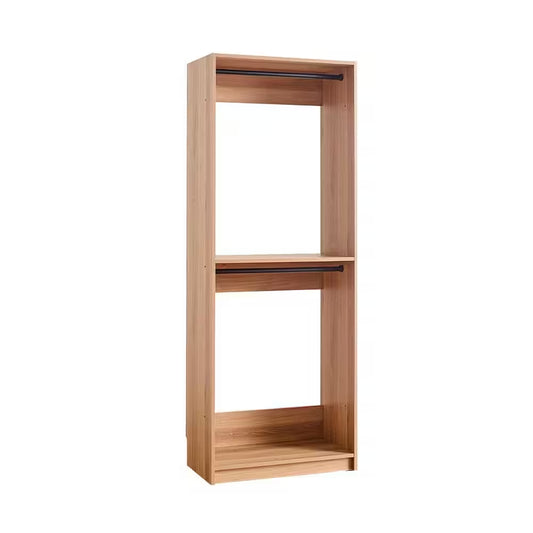 Prosper 32 In. W Oak Tower Unit 1-Shelf 2 Rods Wood Closet System