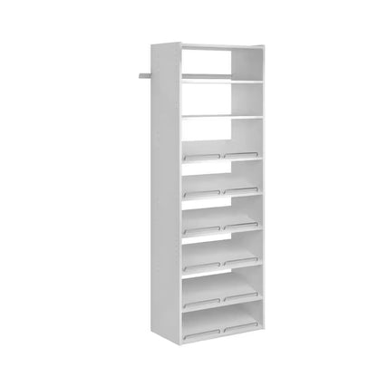 Essential Shoe 25 In. W Classic White Wood Closet Tower