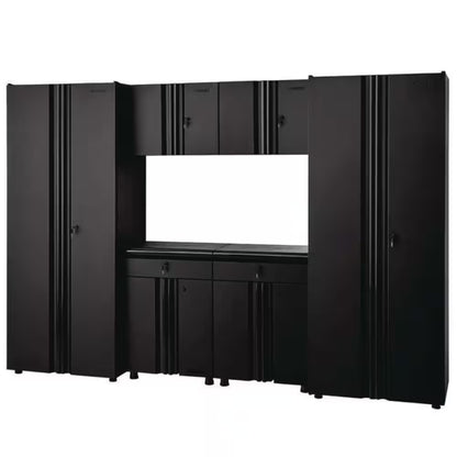 6-Piece Regular Duty Welded Steel Garage Storage System in Black (109 In. W X 75 In. H X 19.6 In. D)