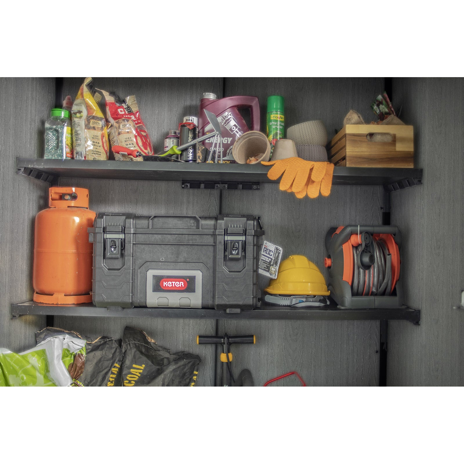 Cortina Alto Premium Modern Vertical Outdoor Storage Shed - 55" X 29" X 67"