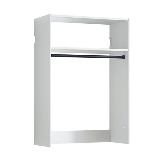 Devi Series 31.5-31.5 In. W White Wall Mount Single-Hanging 1-Shelf Wood Closet System