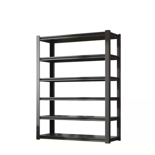 82 In.H 6-Tier Metal Shelves, 2400LBS Heavy Duty Storage Shelves, Adjustable Garage Shelf Industrial Utility Rack-Black