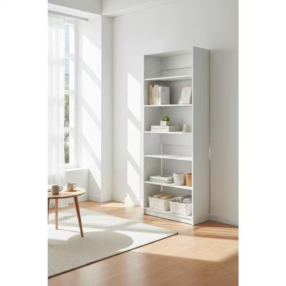 Prosper 32 In. W White Tower Unit Five-Shelves Wood Closet System