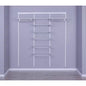 Genevieve 6 Ft. Adjustable Closet Organizer Long Hanging Rod with Shelf Stack