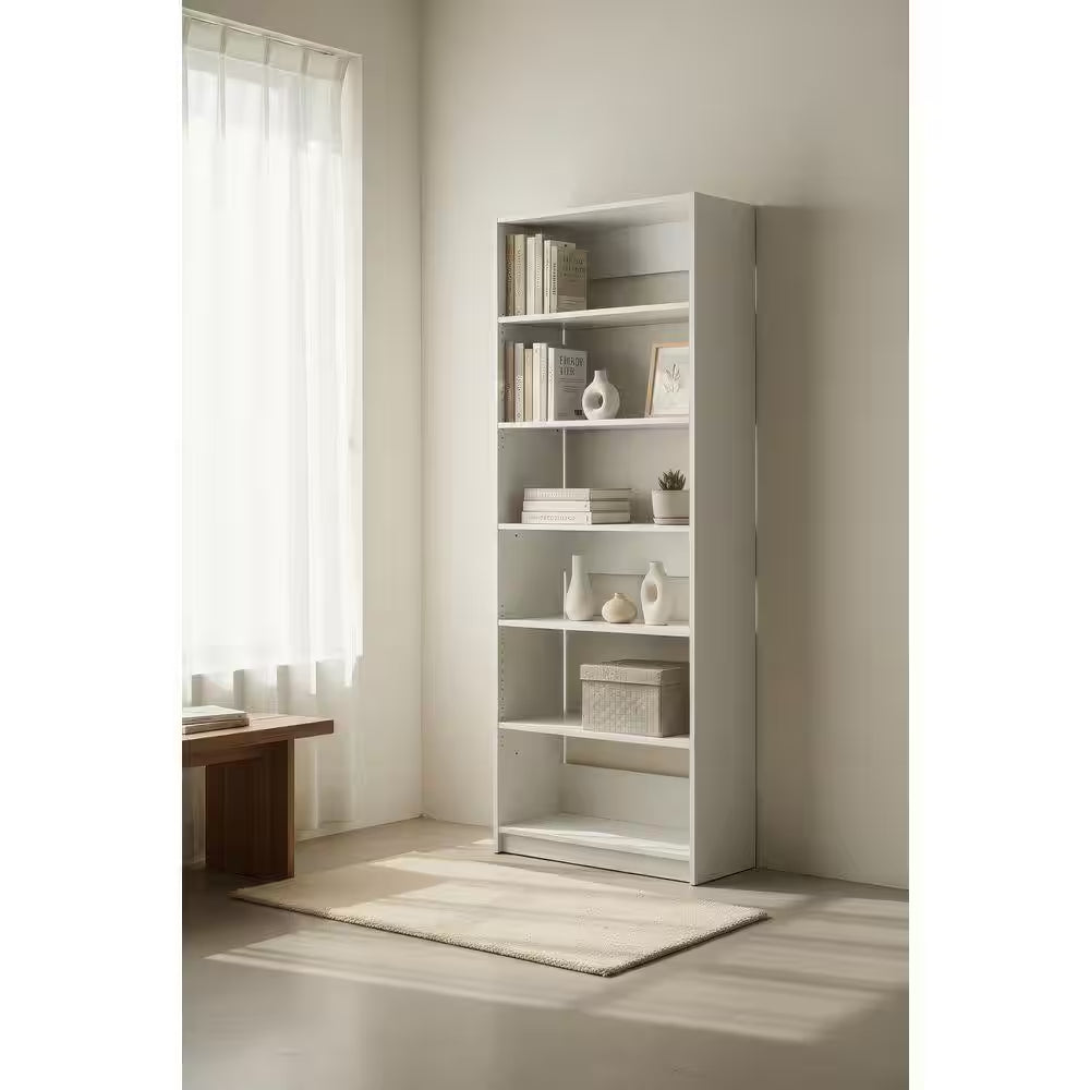 Prosper 32 In. W White Tower Unit Five-Shelves Wood Closet System