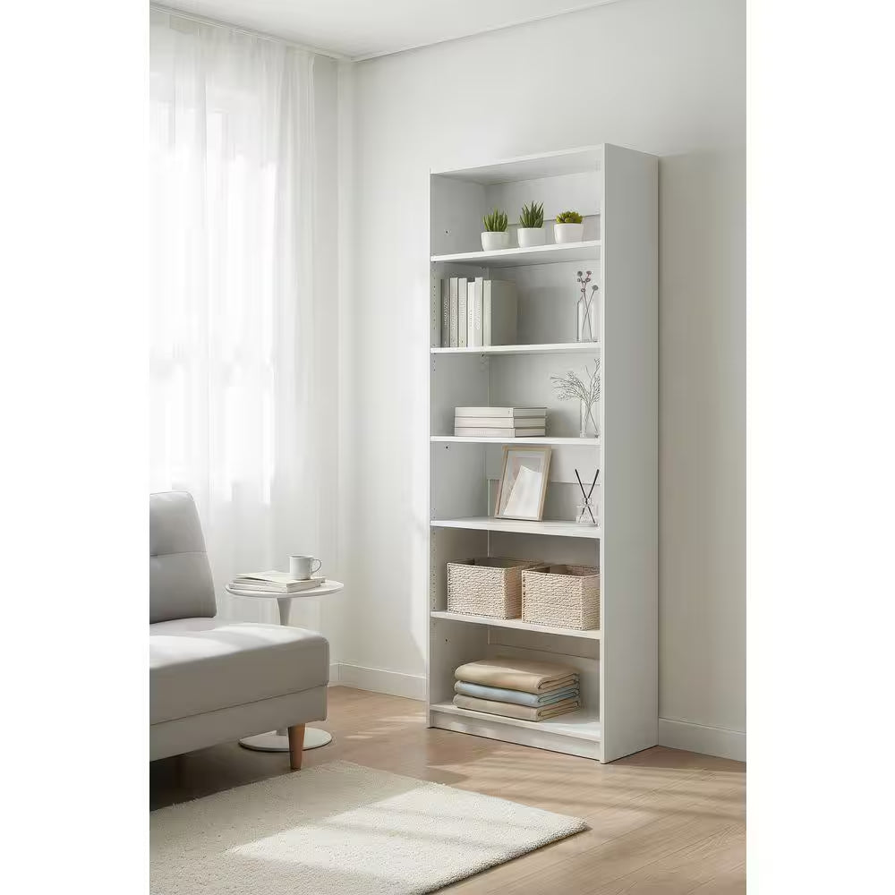 Prosper 32 In. W White Tower Unit Five-Shelves Wood Closet System