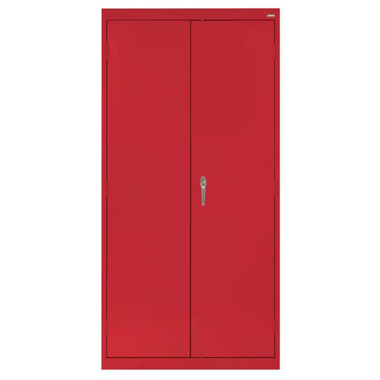 Classic Series 36 In. W X 72 In. H X 18 In. D 24-Gauge 5-Shelf Steel Freestanding Garage Storage Cabinet in Red