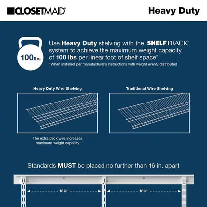 Maxload 80.04 In. W X 16.93 In. D Black 4-Shelf Steel Garage Wall Shelf System